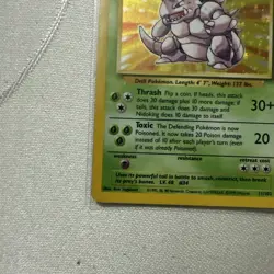 1999 Pokemon TCG Nidoking Base Set Holo Unlimited Holo Rare Card 11/102 - Image 2