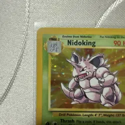 1999 Pokemon TCG Nidoking Base Set Holo Unlimited Holo Rare Card 11/102 - Image 5