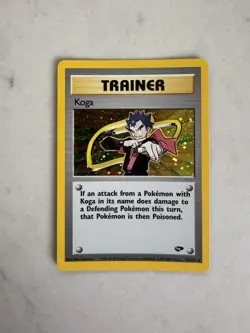 Pokemon TCG Koga Gym Challenge Trainer Holo Card 19/132 LP Very Nice Vintage - Image 1
