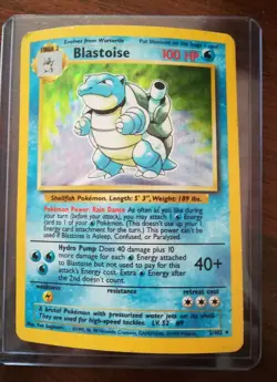 Blastoise 002/102 Original 1999 Base Set Holo Pokemon TCG Card - Image 1