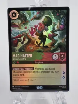 Disney Lorcana Card D23 Gold Member Promo Mad Hatter 2026 Unruly Eccentric NEW! - Image 1