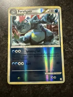 FERALIGATR 20/123 HeartGold & SoulSilver REVERSE HOLO RH Pokemon TCG card NM - Image 1
