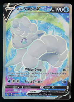 Alolan Vulpix V 173/195 Silver Tempest Full Art Pokemon Card - Image 1