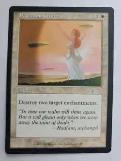 MTG Magic The Gathering Card Peace and QuietInstant White Urza's Legacy - Image 1