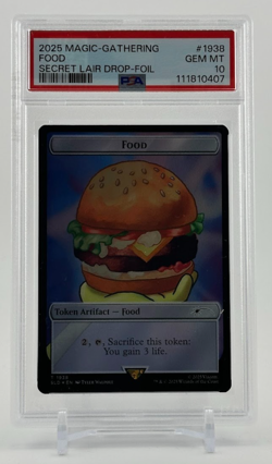 2025 Magic The Gathering Secret Lair Krabby Patty Food Foil PSA 10 Gem Mint - Image 1
