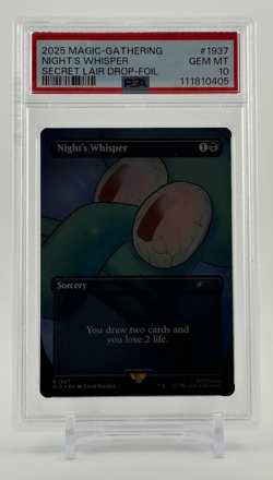 2025 Magic The Gathering Secret Lair Night's Whisper Foil PSA 10 Gem Mint #1937 - Image 1