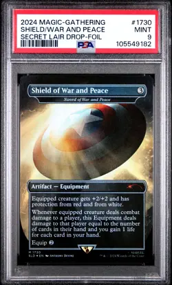 2024 Magic The Gathering Secret Lair Shield of War and Peace #1730 PSA 9 - Image 1