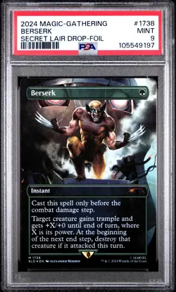 2024 Magic the Gathering Secret Lair Marvel Wolverine's Bersek Foil PSA 9 - Image 1
