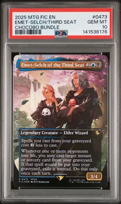 2025 MTG FINAL FANTASY COMMANDER #0473 EMET-SELCH OF THE THIRD SEAT PSA 10 - Image 1