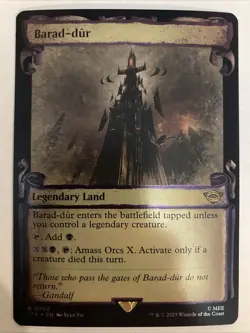 Barad Dur Legendary Land Showcase Scroll FOIL 0704 LTR Lord of the Rings MTG - Image 1
