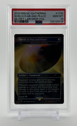 2024 Magic The Gathering Secret Lair Shield of War and Peace #1730 PSA 10 - Image 1