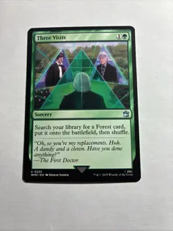 Three Visits - Universes Beyond: Doctor Who MTG Plus Bonus Rare!!! - Image 1