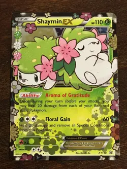 Pokemon TCG Shaymin EX XY148 Holo Black Star Promo Card - Image 1