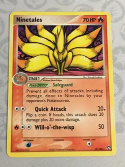 D1377 POKEMON TCG POWER KEEPERS NINETALES 19 NM RARE - Image 1