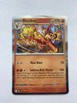 BLAZIKEN - POKEMON TCG - DESTINED RIVALS - RARE HOLO - 042/182 - Image 1
