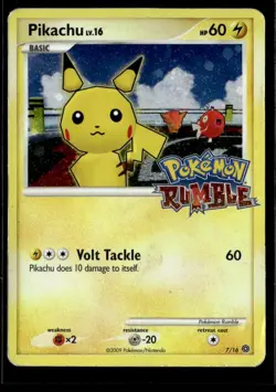 2009 Pokemon Rumble - Pikachu Basic/No Rarity #7 - Image 1