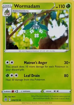 WORMADAM - UNCOMMON - BRILLIANT STARS - POKEMON CARD - 010/172 - Image 1