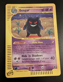 2002 Pokemon Gengar #13/165 Expedition Base Set Holo Swirl - Image 1
