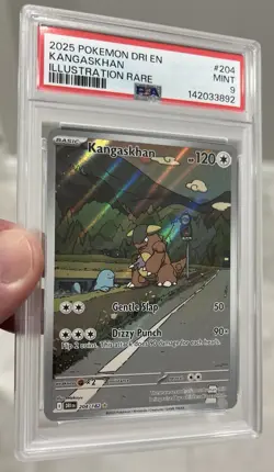 Pokemon Destined Rivals Kangaskhan 204/182 Illustration Rare PSA 9 MINT - Image 3