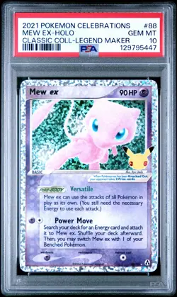2021 POKEMON CELEBRATIONS CLASSIC COLL #88 MEW EX-HOLO PSA 10 - Image 1