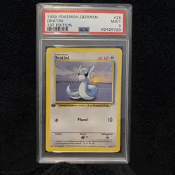 DRATINI 1ST EDITION POKEMON GERMAN 1999 PSA 9 - Image 1