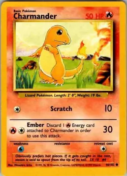 Base Set Pokemon TCG Charmander - Image 1