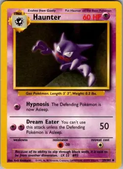 Base Set Pokemon TCG Haunter - Image 1