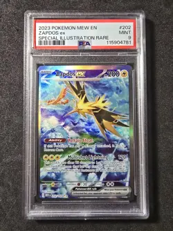 Zapdos Ex #202/165(2023) Special Illustration Rare - Pokemon 151 PSA Mint 9!💎💎 - Image 1