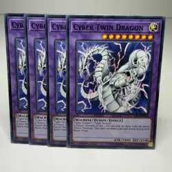 4x Yugioh Cyber Twin Dragon LED3-EN018 Common - LP-NM 💎 - Image 1