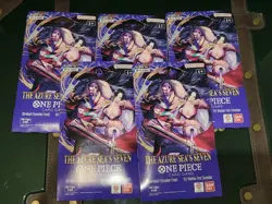One Piece TCG The Azure Sea’s Seven OP-14 Sleeved Booster Pack Lot Of 5 Sealed - Image 1
