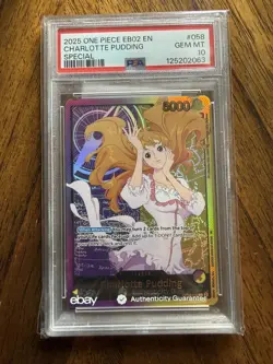 One Piece EB02 Charlotte Pudding (SP) OP08-058 25th anniversary Gold Leader - Image 1