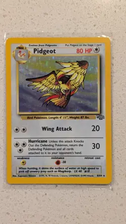 Pidgeot Holo 1999 Jungle English Pokemon Card - MP+ - Image 1