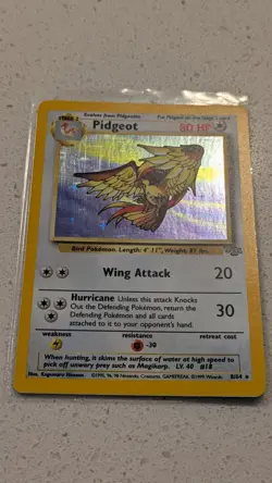 Pidgeot Holo 1999 Jungle English Pokemon Card - MP+ - Image 2