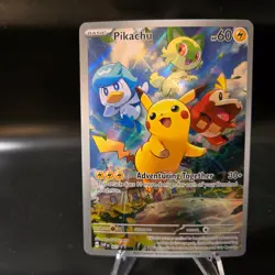 Pikachu 027 Pokemon Card - Paldea Evolved Black Star Promo - NM - Image 1