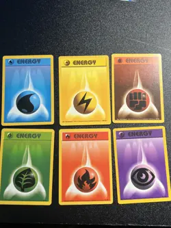 1999 Pokemon TCG Base Set Lot of ALL 6 Energy Cards #97-102 WOTC (HP-LP) - Image 1