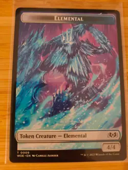 MTG Elemental Token 0009 Wilds of Eldraine M/NM Free UK P&P - Image 1