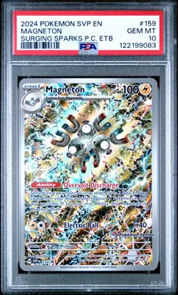 2024 POKEMON SVP EN-SV BLACK STAR PROMO #159 MAGNETON PSA 10 - Image 1