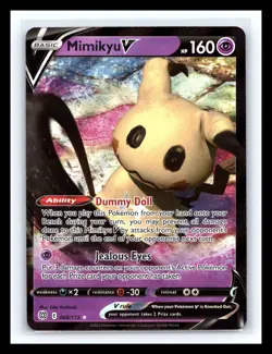 💥 Mimikyu V - 068/172 - Pokemon Brilliant Stars Sword & Shield Ultra Rare Holo - Image 1