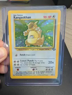 Pokemon TCG Kangaskhan 5/64 Jungle Holo Rare WOTC 1999 Vintage - LP 05/64 - Image 1