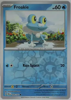 039/142 Froakie : Reverse Holo : Stellar Crown : Pokemon Trading Card Game - Image 1