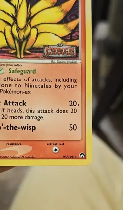 Pokemon Ninetales EX Power Keepers 19/108 Reverse Holo Rare Stamped - Image 5