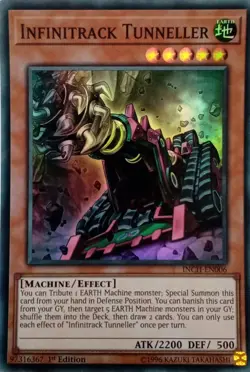INCH-EN006 INFINITRACK TUNNELER SUPER RARE 1ST EDITION YuGiOh CARD - Image 1