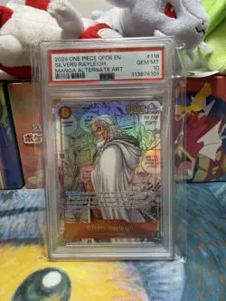 2024 OP-08 One Piece EN Manga Alternate Art Silvers Rayleigh PSA 10 🔥Low POP - Image 2