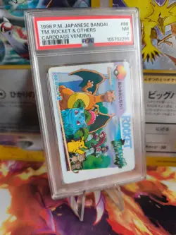 Pokemon Card Carddass Vending Anime #88 Charizard Team Rocket Japanese PSA 7 - Image 1