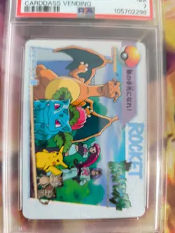 Pokemon Card Carddass Vending Anime #88 Charizard Team Rocket Japanese PSA 7 - Image 3