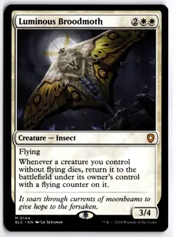 Luminous Broodmoth NM BLC Commander: Bloomburrow MTG - Image 1