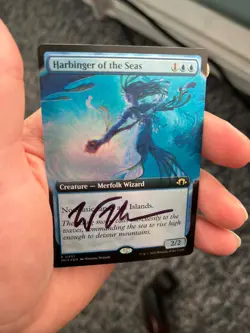 MTG Harbinger of the Seas Modern Horizons 3 #451 x1 Near Mint SIGNED FOIL - Image 1