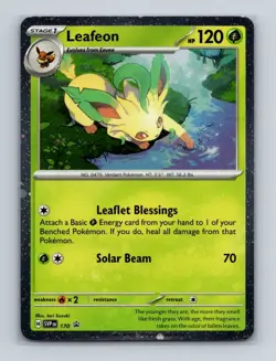 Leafeon 170 Pokemon Scarlet & Violet Black Star Promo Cosmos Holo Card NM+ - Image 1