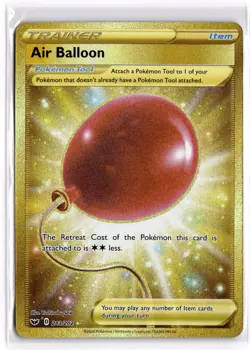 Pokemon TCG Air Balloon (Gold) 213/202 SWSH01: Sword & Shield Base Secret Rare - Image 1