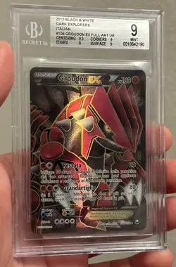 Pokemon Groudon EX Dark Explorers Full Art Holo Italian 106/108 Beckett 9 Mint - Image 1